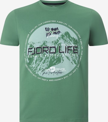 Jan Vanderstorm Shirt 'Benyamin' in Groen: voorkant