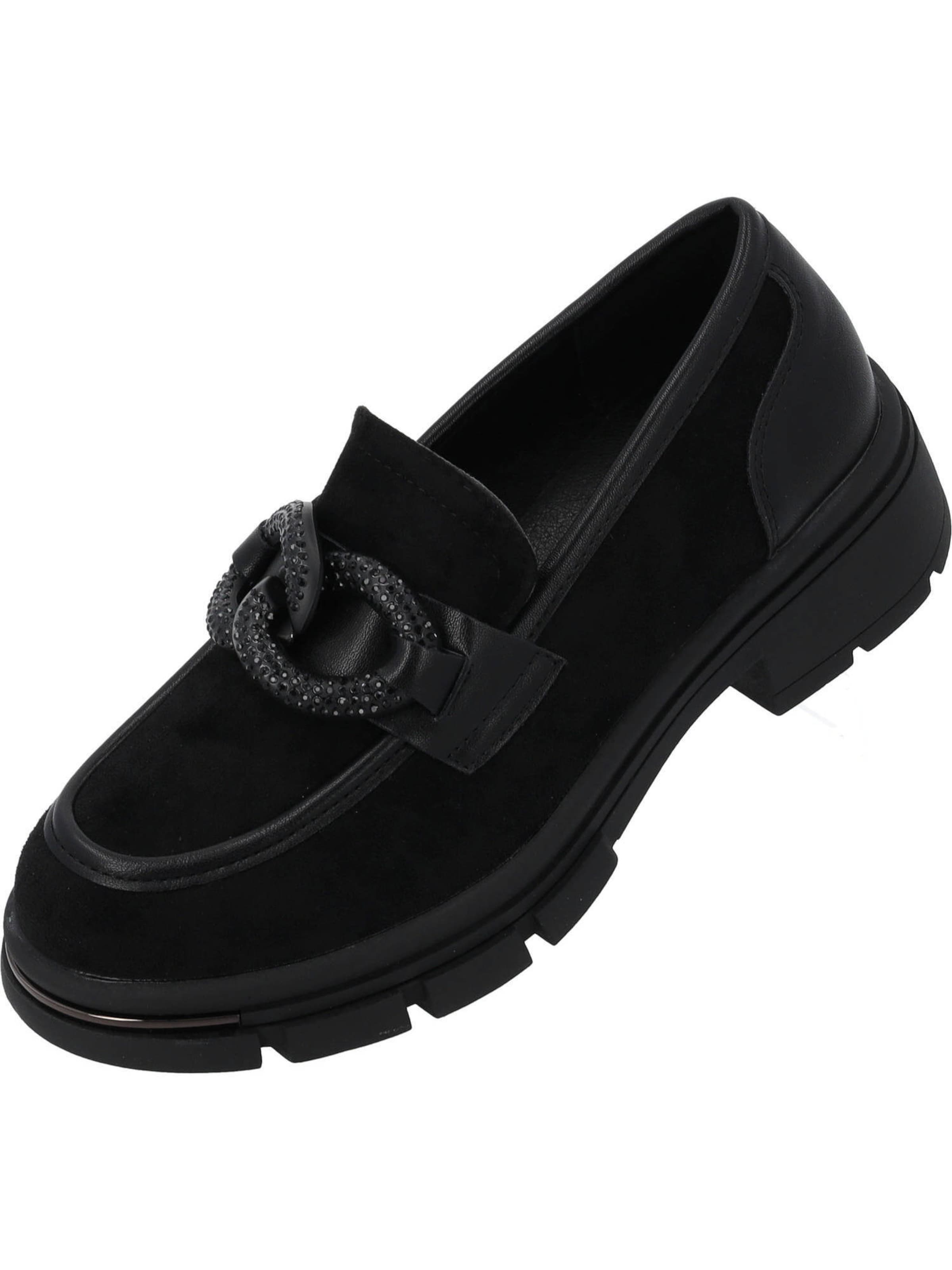 Palado Instappers 'Jemneh' in Zwart: voorkant