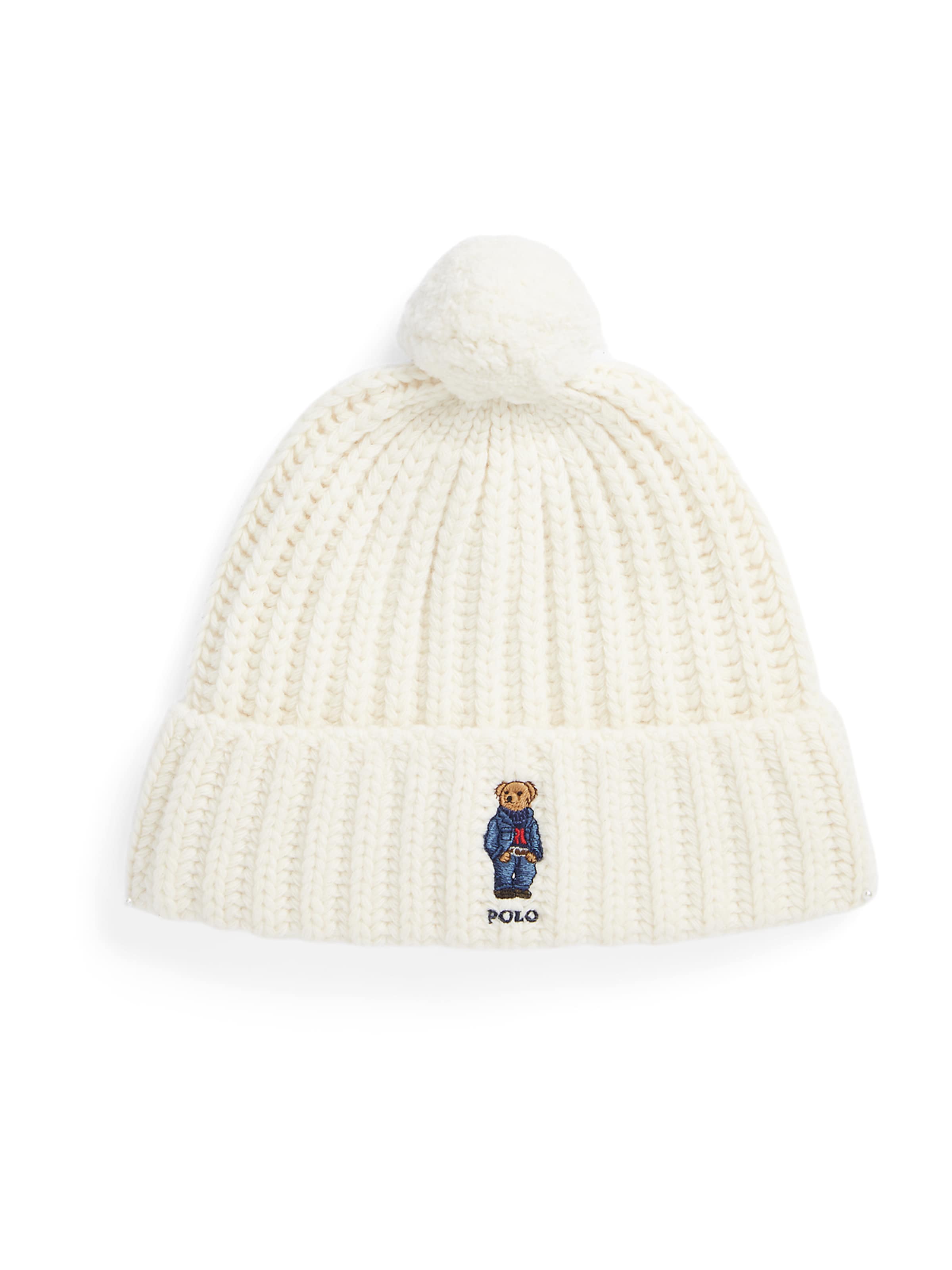 Polo Ralph Lauren Beanie in White: front