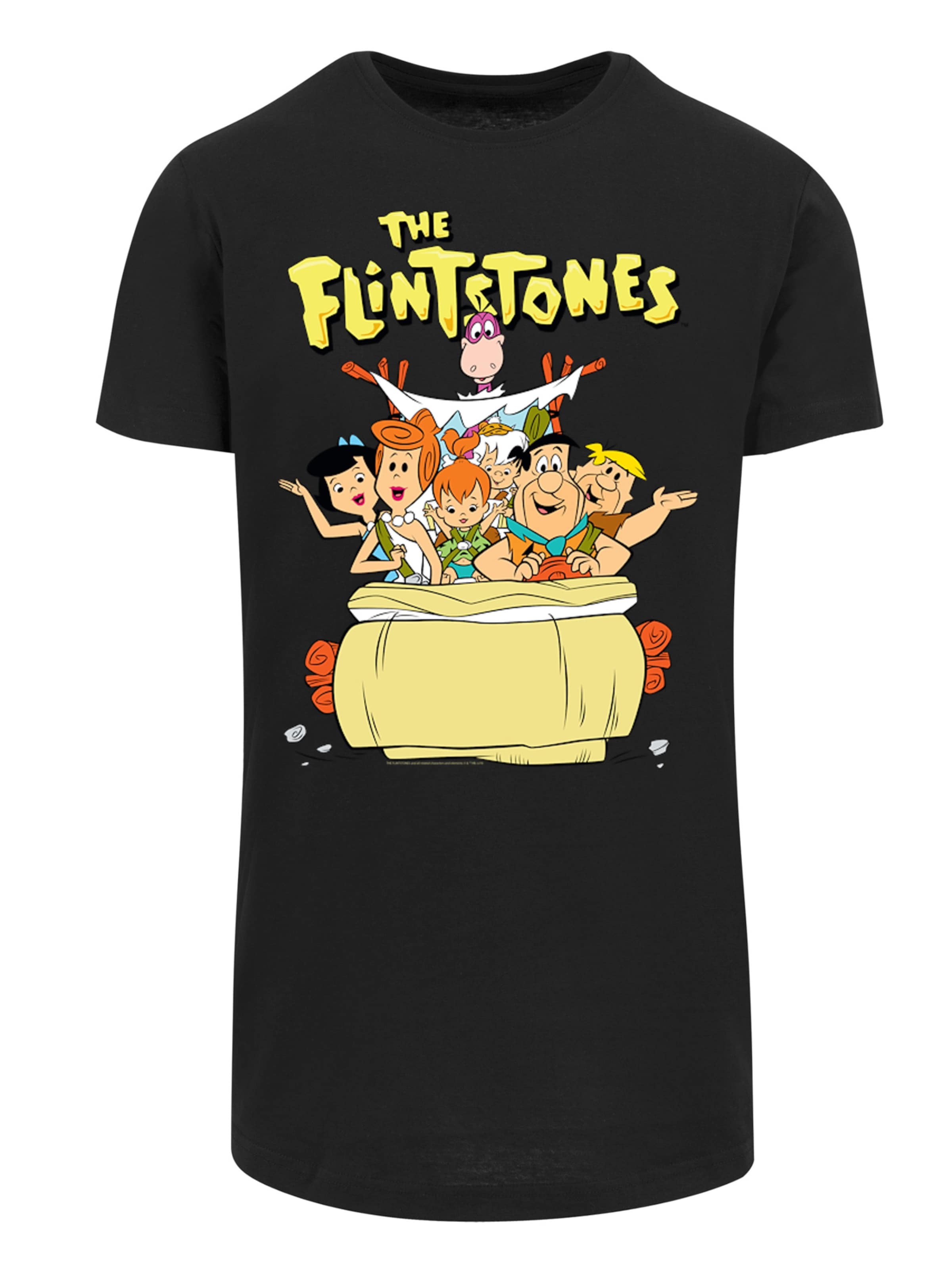 T-Shirt 'The Flintstones' F4NT4STIC en noir : devant