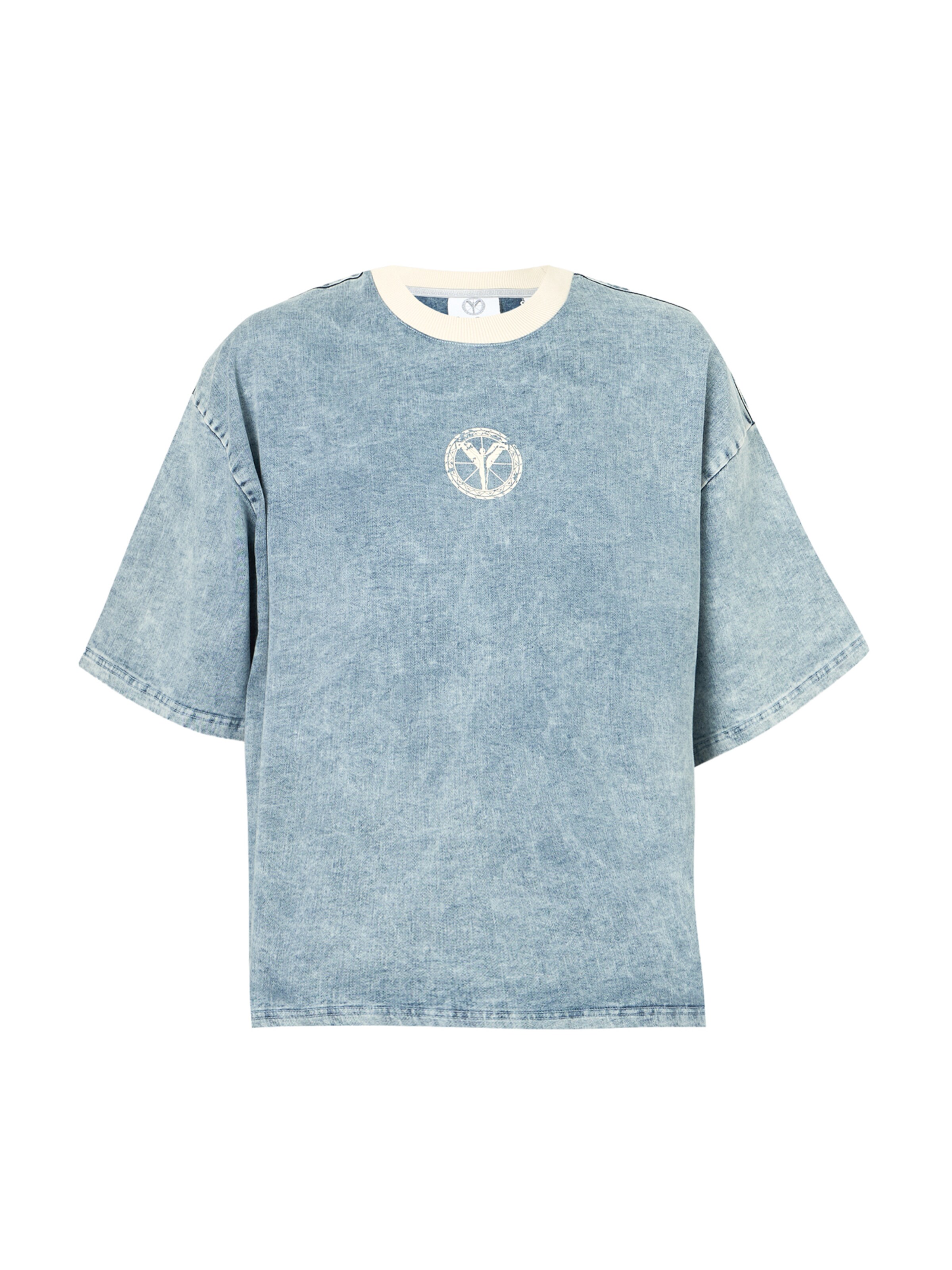 T-Shirt Carlo Colucci en bleu : devant