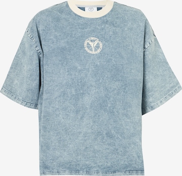 T-Shirt Carlo Colucci en bleu : devant