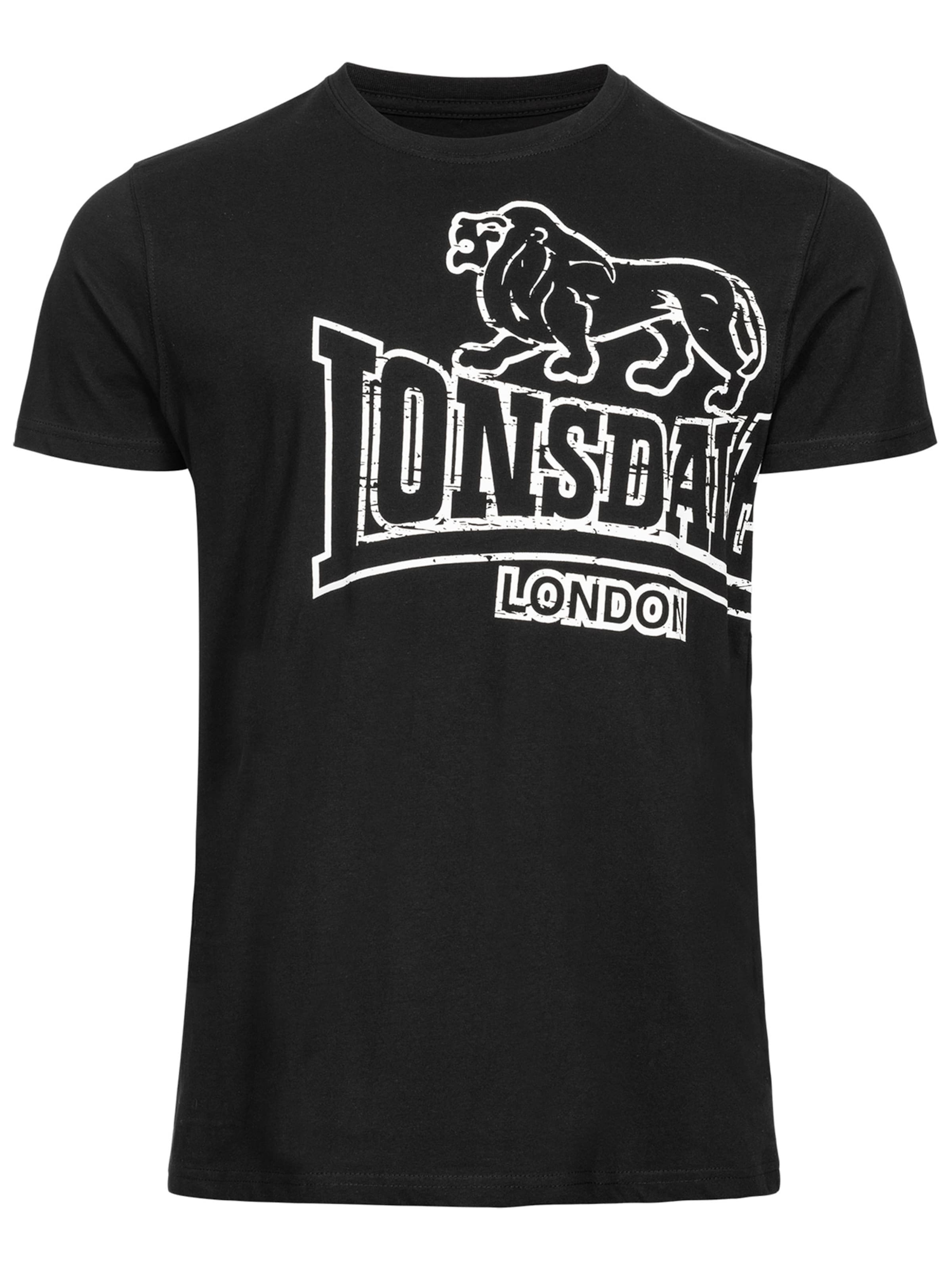 Maglietta 'Langsett' di LONSDALE in nero: frontale