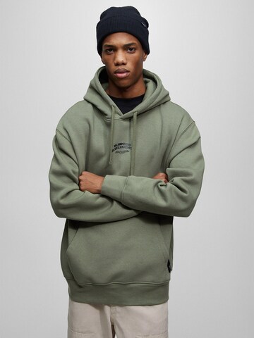 Pull&Bear Sweatshirt in Groen: voorkant