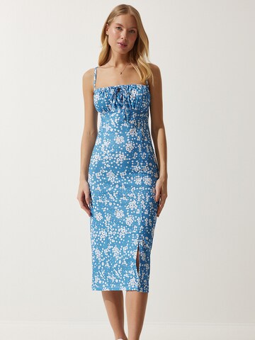 Happiness İstanbul Letní šaty – modrá: přední strana