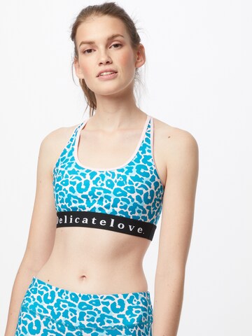 DELICATELOVE Bralette Sports Bra 'Shiva' in Blue: front