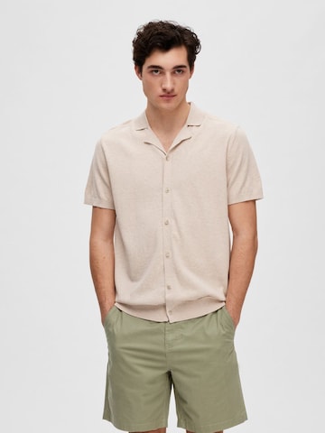 SELECTED HOMME Regular fit Overhemd 'Berg' in Grijs: voorkant