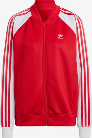 ADIDAS ORIGINALS Zip-Up Hoodie 'Adicolor Classics' in Red