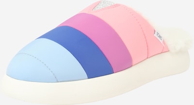 TOMS Pantoufle 'ALPARGATA MALLOW MULE' en bleu / jaune / rose / rouge, Vue avec produit