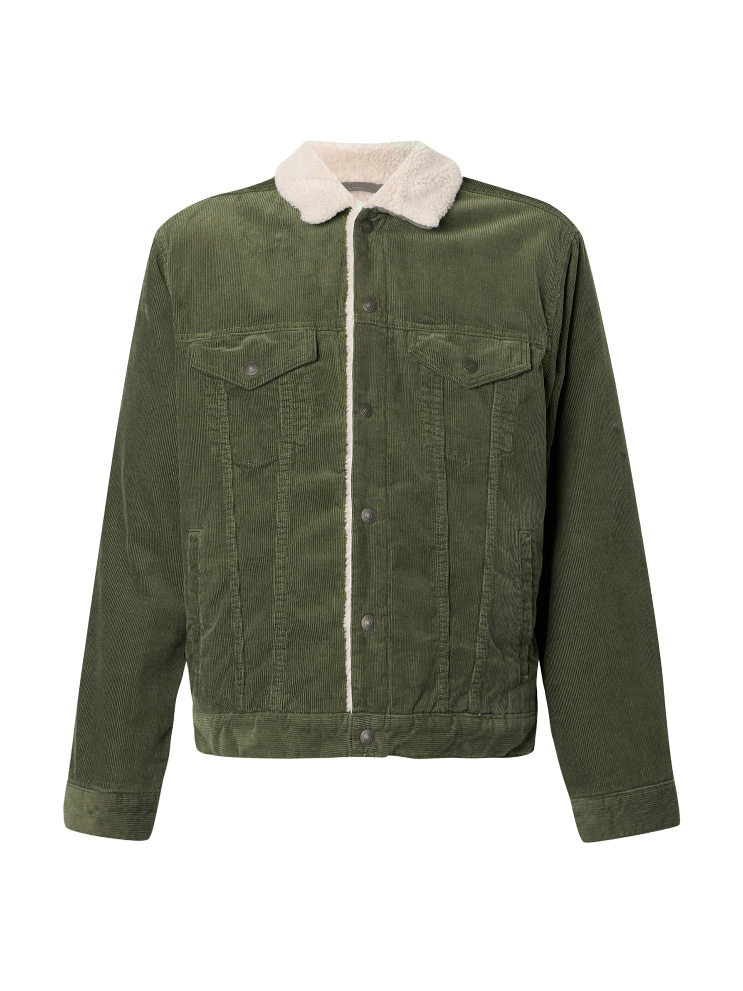 GAP Φθινοπωρινό και ανοιξιάτικο μπουφάν 'Sherpa' σε πράσινο: μπροστά