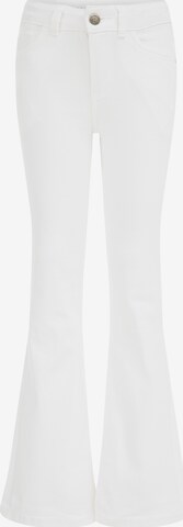 WE Fashion Flared Pants in White: front