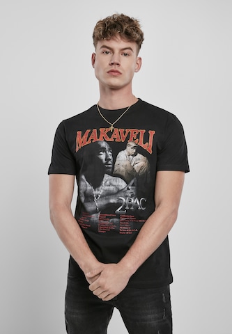 Mister Tee Тениска 'Tupac Makaveli' в черно: отпред