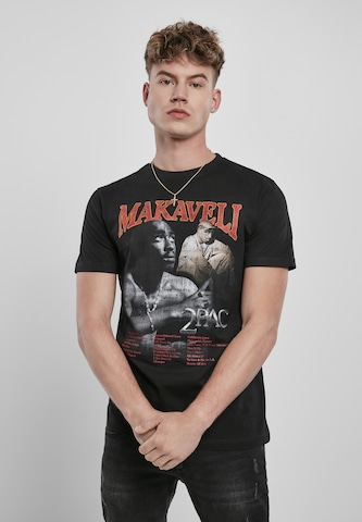 Maglietta 'Tupac Makaveli' di Mister Tee in nero: frontale