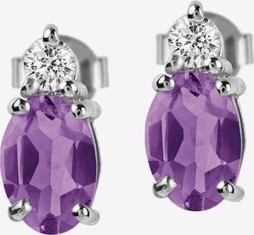 Jacques Lemans Earrings in Purple: front