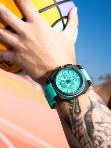 Lotus Analog Watch in Blue: front