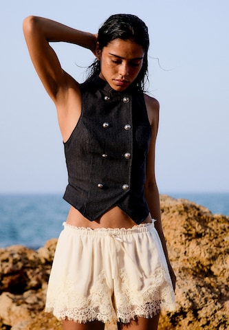 Bershka Loosefit Byxa i beige: framsida