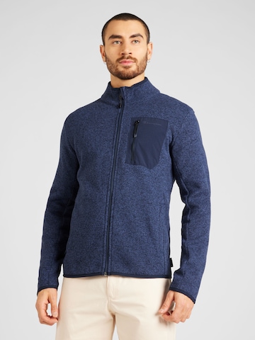 Champion Authentic Athletic Apparel Knit Cardigan in Blue: front