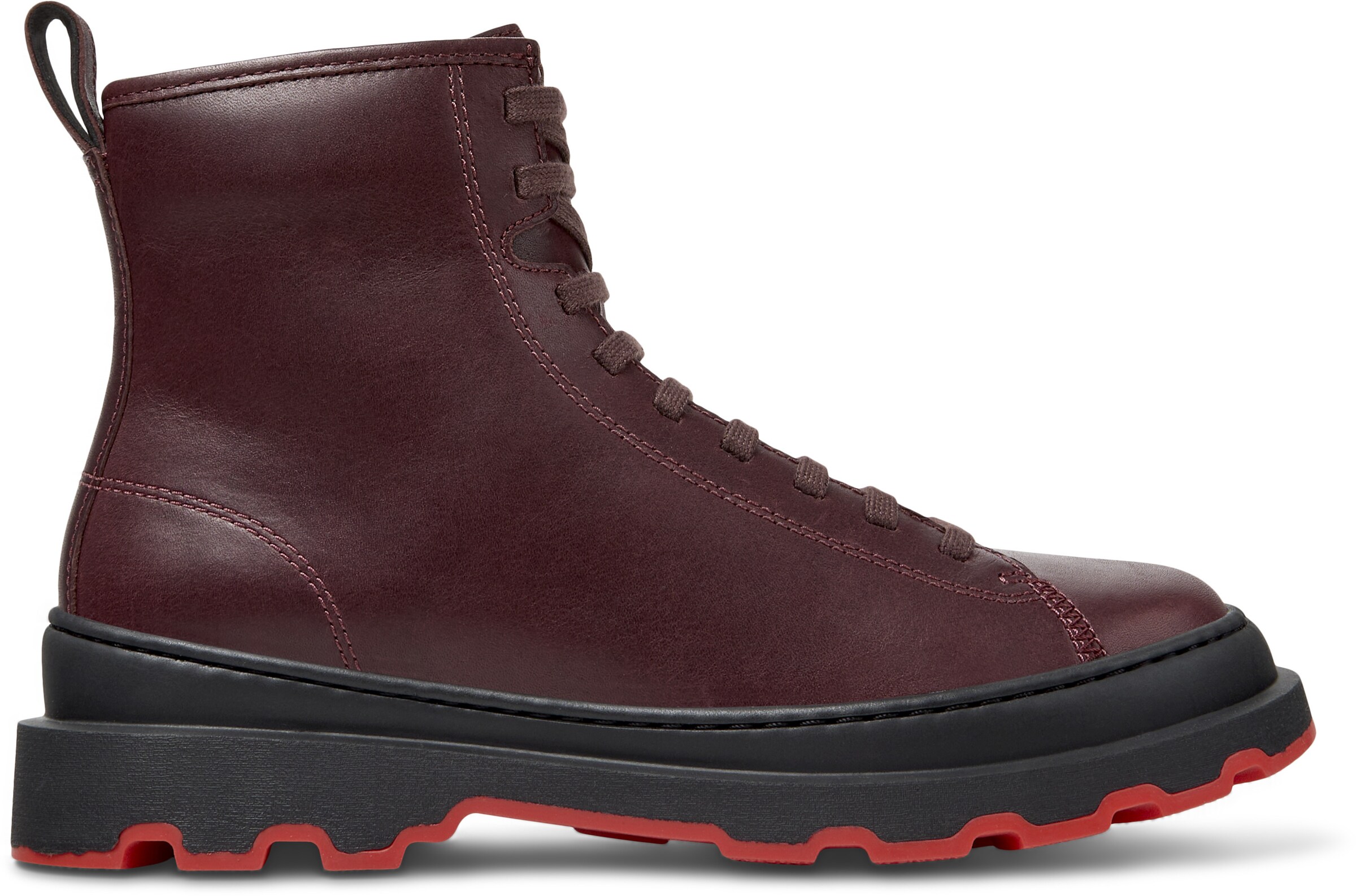 CAMPER Lace-up bootie 'Brutus' in Red