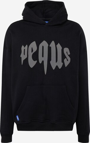 Sweat-shirt Pequs en noir : devant