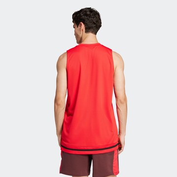 ADIDAS SPORTSWEAR Λειτουργικό μπλουζάκι 'Seasonal Essentials' σε κόκκινο