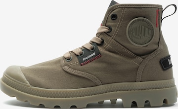 Palladium Lace-Up Boots in Green: front