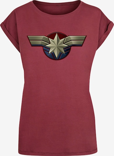 ABSOLUTE CULT T-shirt 'Captain Marvel' en mélange de couleurs / rouge cerise, Vue avec produit