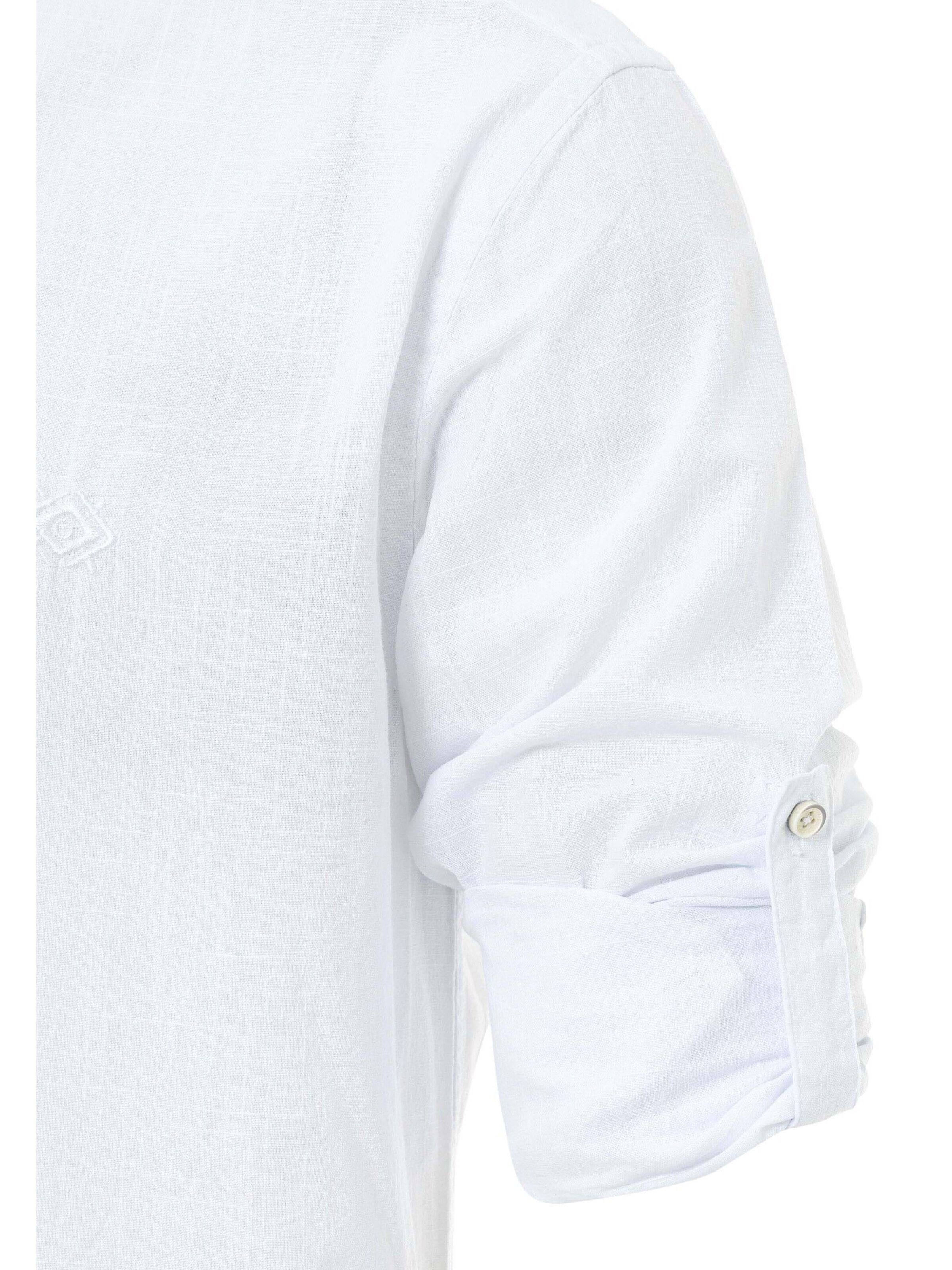 Coupe slim Chemise 'CH199' CIPO & BAXX en blanc