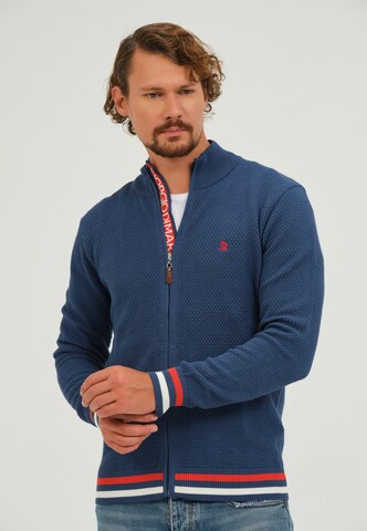 Giorgio di Mare Gebreid vest in Blauw: voorkant