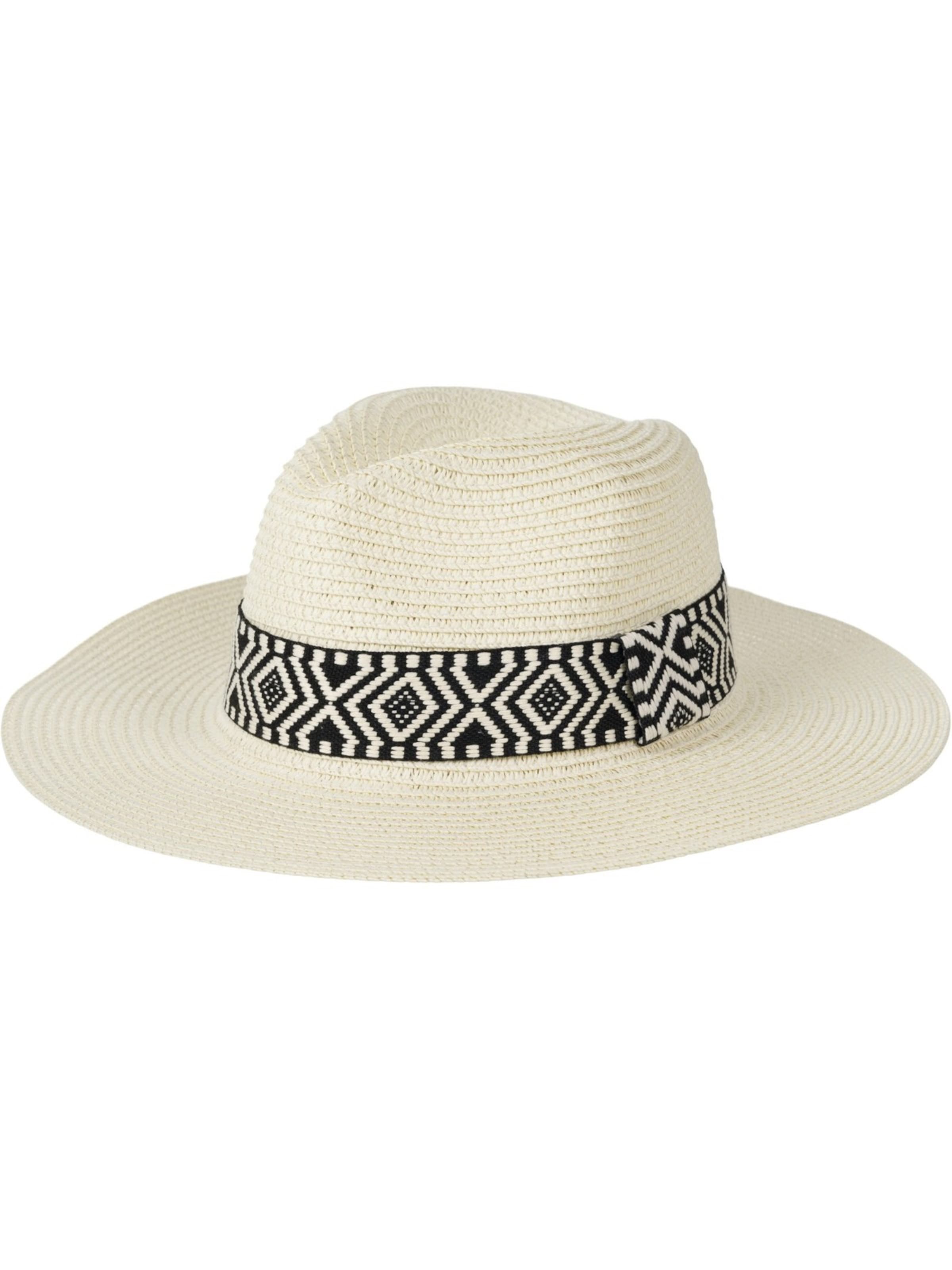 styleBREAKER Hut 'Panama Strohhut Hutband Azteken Muster'‌‌‌‌‌‌‌‌ in Beige