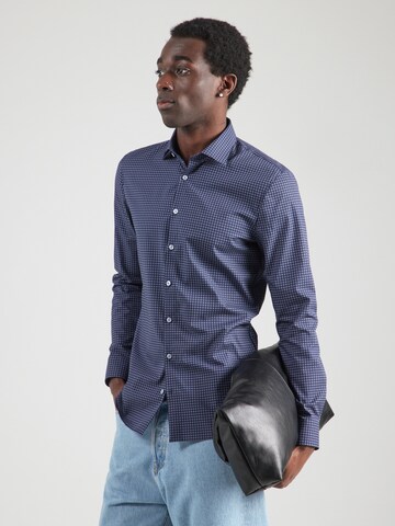 OLYMP Super Slim Fit Business shirt in Blue: front