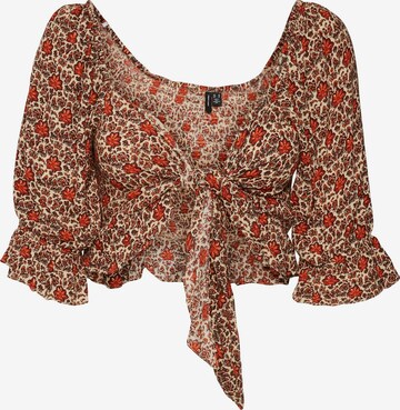 VERO MODA Top 'Bani' in Bruin: voorkant