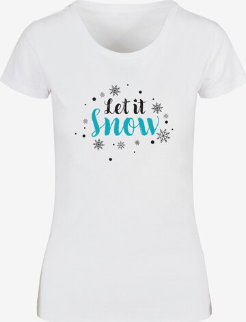 T-shirt 'Let It Snow' Merchcode en blanc : devant