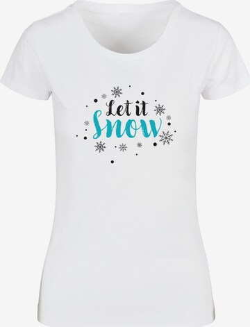 Merchcode Shirt 'Let It Snow' in White: front