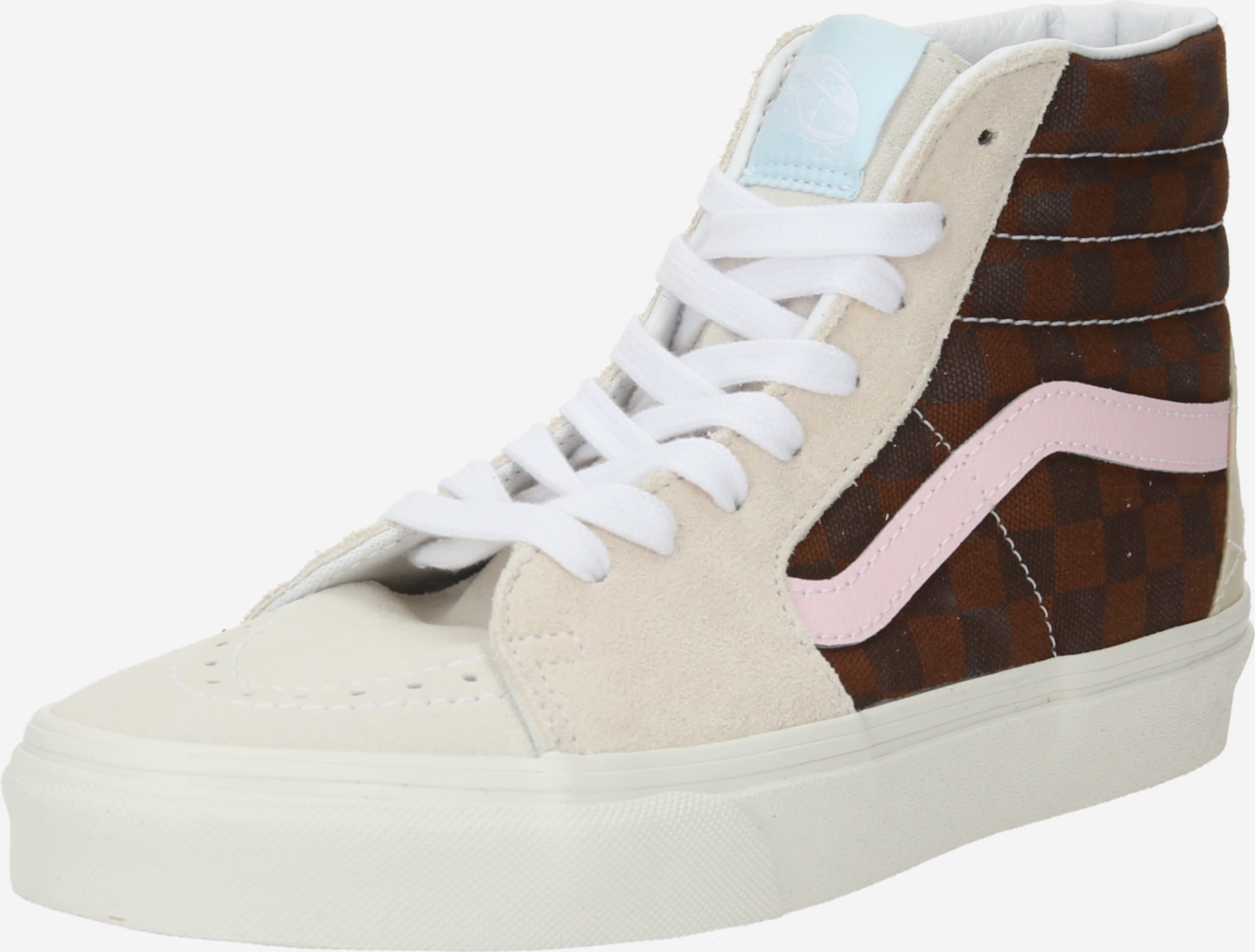 Cream high top vans sale