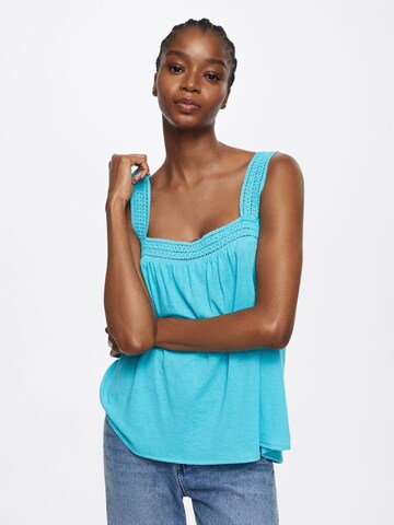 MANGO Top 'MILEY' in Blue: front