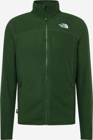 Veste en polaire fonctionnelle '100 GLACIER' THE NORTH FACE en vert : devant