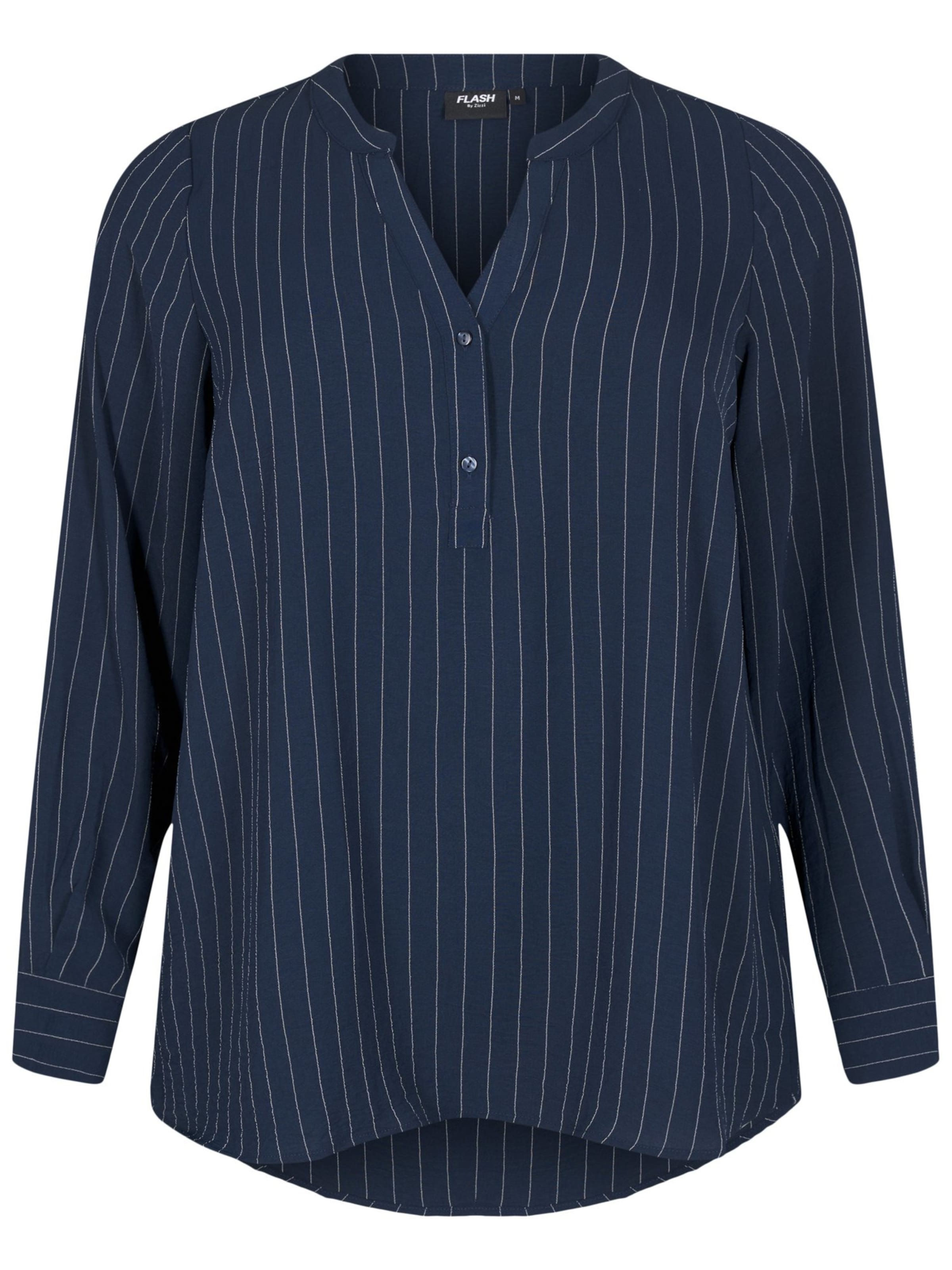 Flash by Zizzi Blouse 'Flfang' in Blauw: voorkant