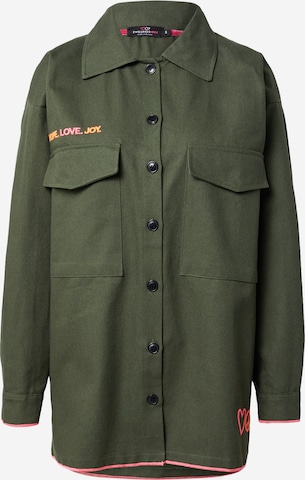 Zwillingsherz Between-Season Jacket 'Casey' in Green: front