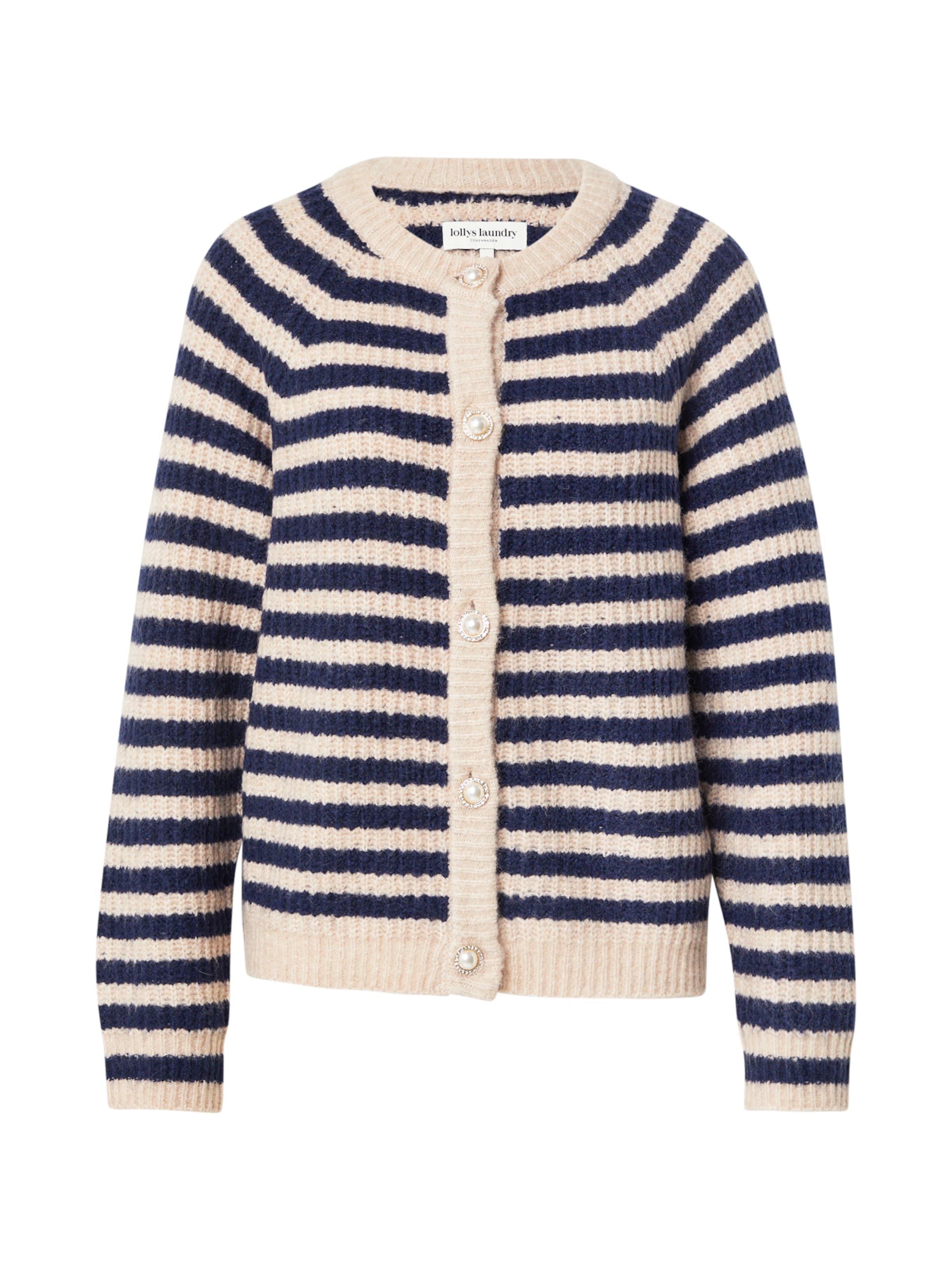 Geacă tricotată 'Nova' de la Lollys Laundry pe albastru: față