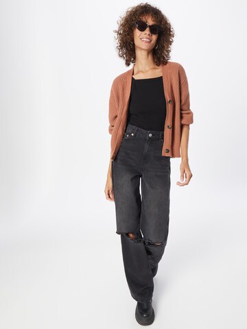 ABOUT YOU Knit Cardigan 'Sana' in Brown