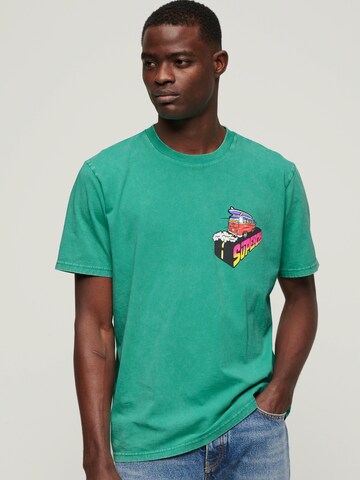 Superdry & Co Póló 'Travel' - zöld: elől