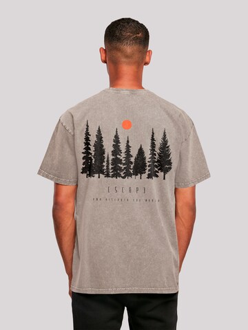 T-Shirt 'Escape Discover the World Forest' F4NT4STIC en gris