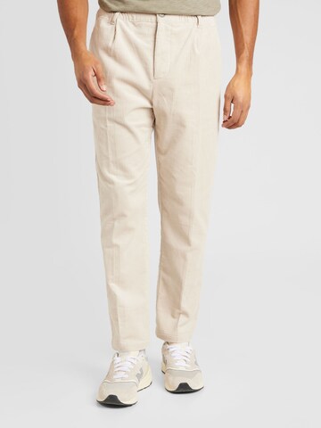 Casual Friday Regular Veckad byxa 'Marc' i beige: framsida