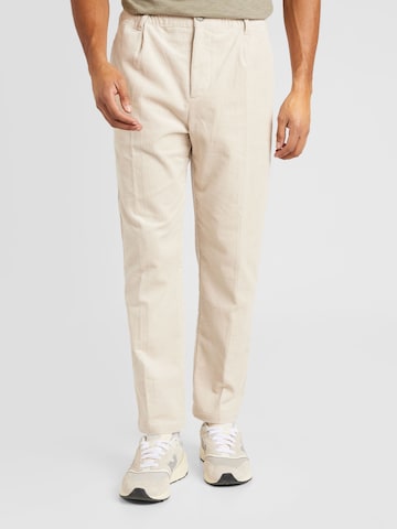 Casual Friday Regular Pleat-Front Pants 'Marc' in Beige: front