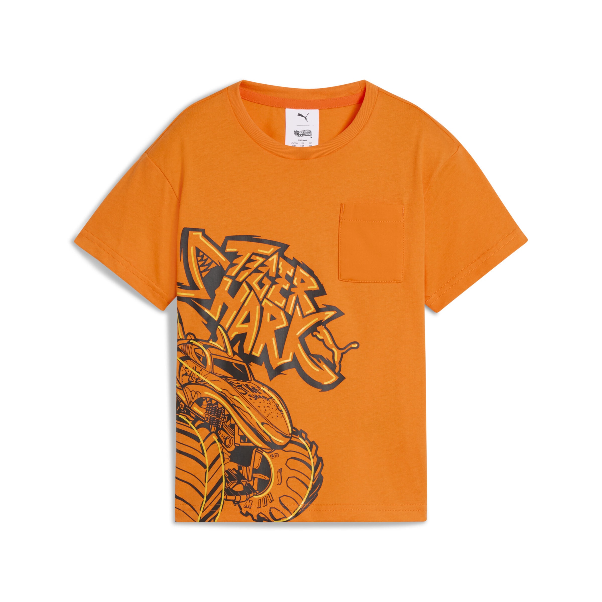 PUMA Shirt 'Puma x Hot Wheels™ Monster Trucks' in Orange: front