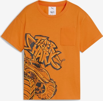 PUMA T-Shirt 'Puma x Hot Wheels™ Monster Trucks' in Orange: Vorderseite
