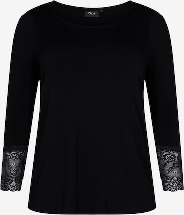 Zizzi Shirt 'EHUILI' in Black: front