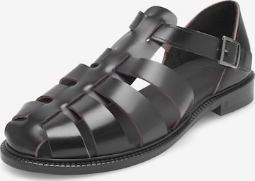 Henry Stevens Sandalen 'Wallace FSI' in Zwart: voorkant