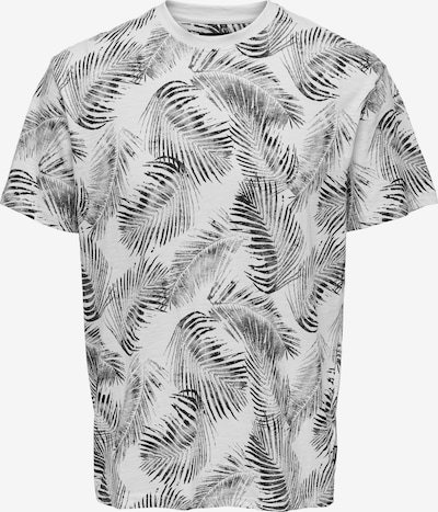 Only & Sons Camiseta 'Perry' en gris / negro / blanco, Vista del producto