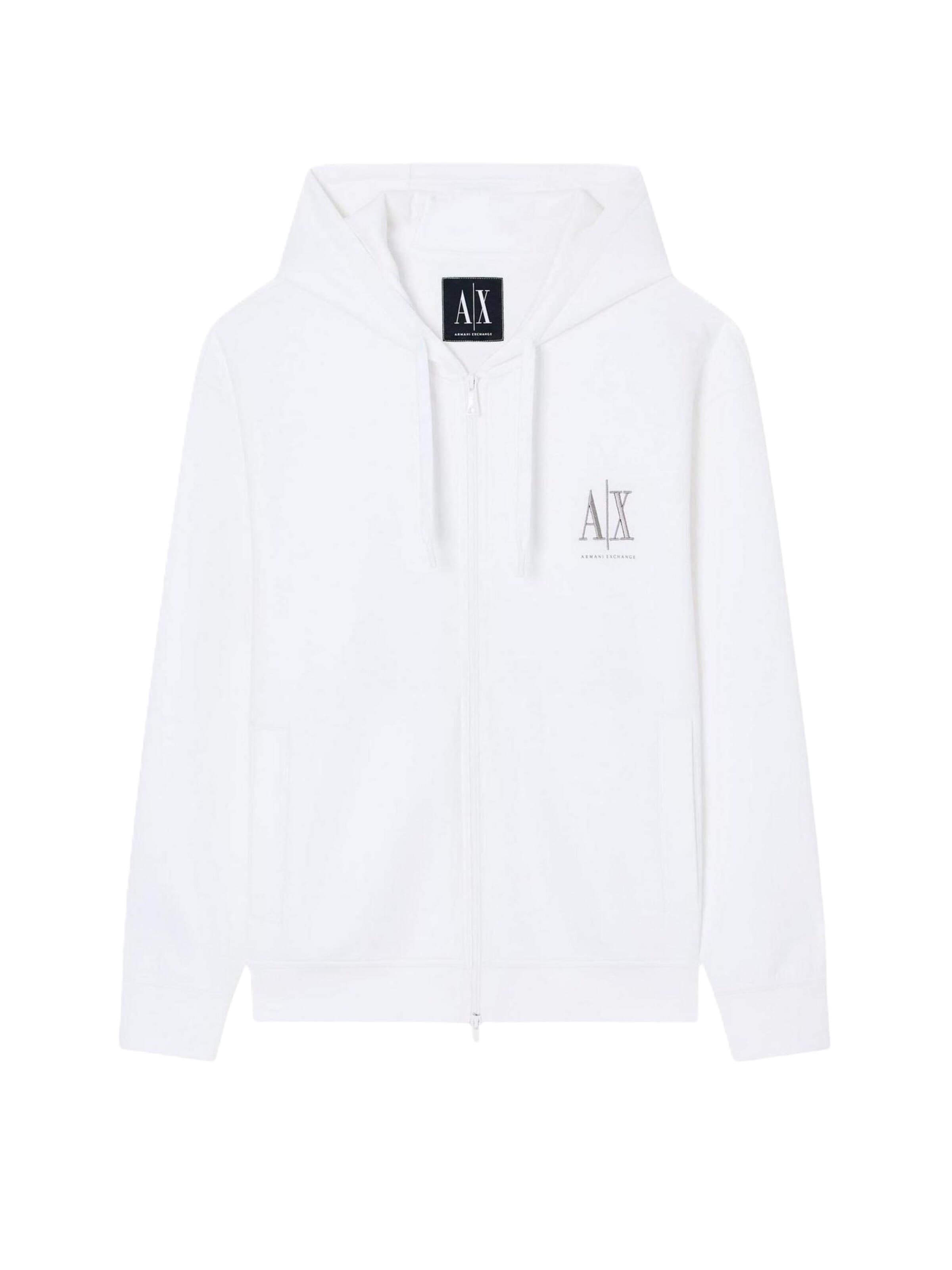 Giacca di felpa di ARMANI EXCHANGE in bianco: frontale